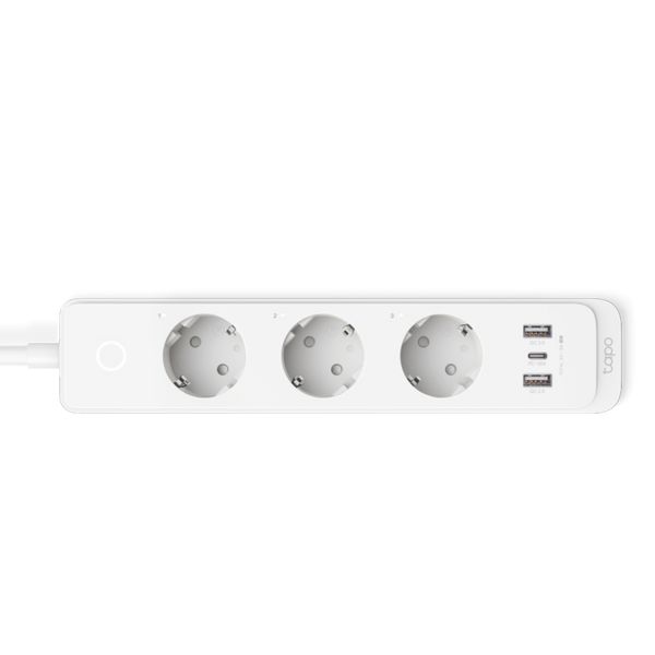 Розумний Wi-Fi мережевий фільтр-подовжувач TP-Link Tapo P300 1.5 м 2 x USB-A + USB-C White 36424 фото