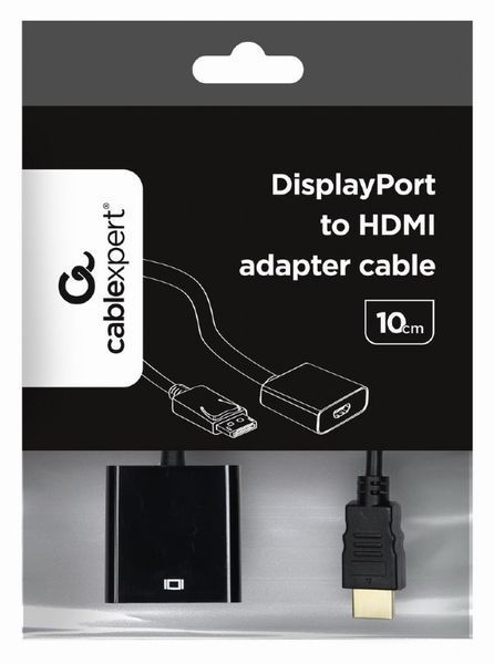 Перехідник Cablexpert A-DPM-HDMIF-002 DisplayPort - HDMI 0.1 м (A-DPM-HDMIF-002) 84631 фото