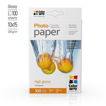 Фотопапір ColorWay глянцевий 230 г/м 10x15 (PG2301004R) 33527 фото