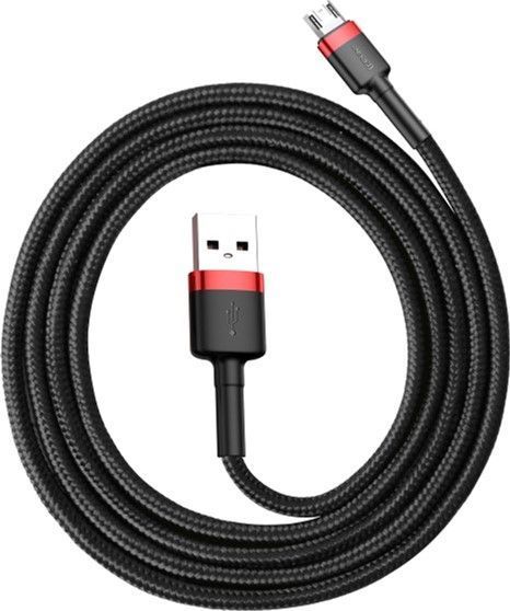 Кабель Baseus Cafule Cable USB For Micro 2.4 A 1 м Red/Black (CAMKLF-B91) 36300 фото