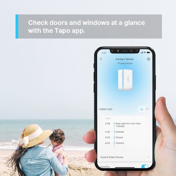 Розумний датчик відкриття дверей/вікна TP-Link Tapo T110 142746 фото