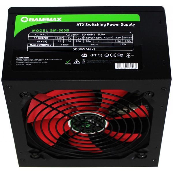 Блок живлення GameMax GM-500B (500 Вт) 52551 фото