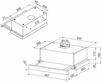 Витяжка MINOLA HTL 514 WH LED 133131 фото