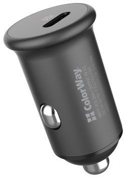 Автомобільний зарядний пристрій ColorWay 1USB Power Delivery Port USB Type-C (20W) Gray 27386 фото