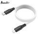 Кабель Avantis AC-87 PD Silicone 20W Type-c to lightning Black/white 42099 фото 1