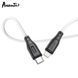 Кабель Avantis AC-87 PD Silicone 20W Type-c to lightning Black/white 42099 фото 6