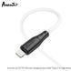 Кабель Avantis AC-87 PD Silicone 20W Type-c to lightning Black/white 42099 фото 3