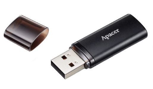 Флешка Apacer AH25B 128GB USB 3.1 Black (AP128GAH25BB-1) 43165 фото