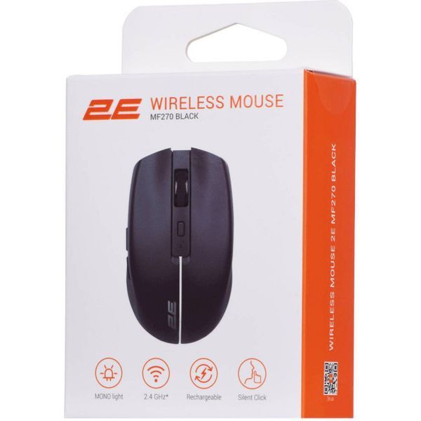 Миша 2E MF270 Silent Rechargeable Wireless Black 25564 фото