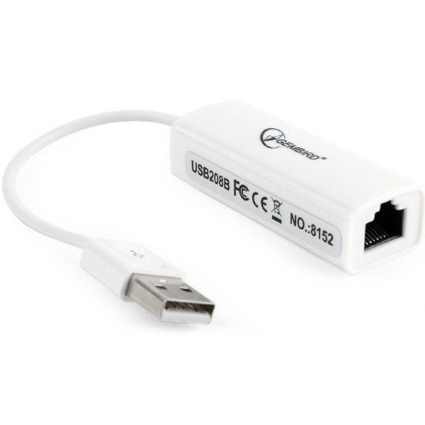 Адаптер Gembird USB - RJ-45 White (NIC-U2-02) 82384 фото