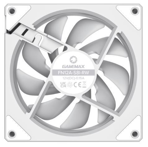 Вентилятор GameMax FN12A-S8I-RW Reverse White 154154 фото