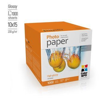 Фотопапір ColorWay глянцевий 230 г/м2, 10х15, 1000 арк. (PG23010004R) 75720 фото