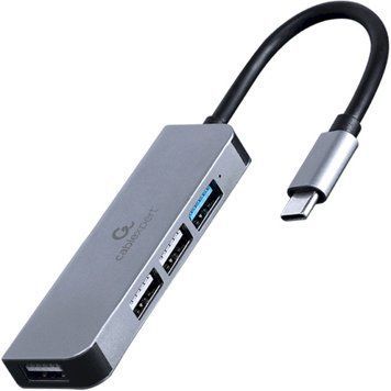 USB-хаб Cablexpert 4-портовий (UHB-CM-U3P1U2P3-01 USB-С) 129799 фото