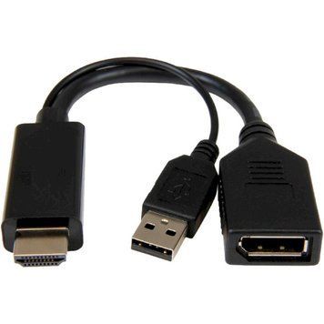 Адаптер-перехідник Cablexpert DisplayPort - HDMI 0.1 м Чорний (A-HDMIM-DPF-01) 139847 фото