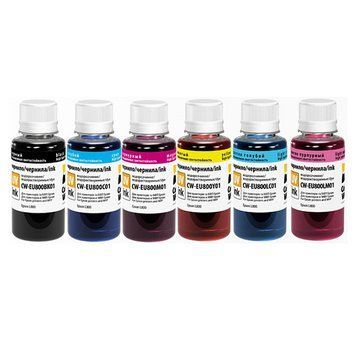 Комплект чорнила ColorWay Epson L800 100мл BK/С/LC/LM/M/Y (CW-EU800SET01) 23837 фото