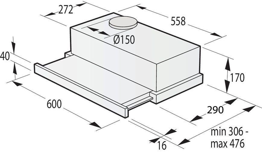 Витяжка телескопічна Gorenje TH62E4BG 42686 фото