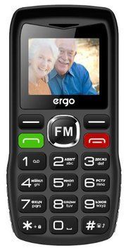 Мобільний телефон Ergo R182 Black 56447 фото
