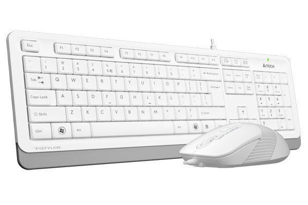 Комплект (клавіатура + миша) A4Tech F1010 White USB 87396 фото