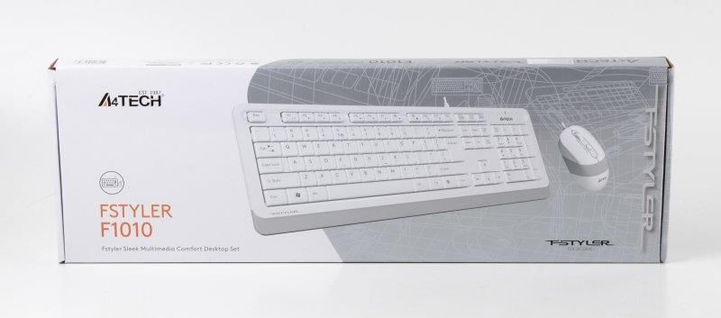 Комплект (клавіатура + миша) A4Tech F1010 White USB 87396 фото
