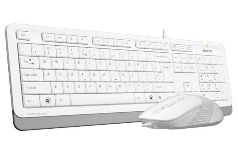 Комплект (клавіатура + миша) A4Tech F1010 White USB 87396 фото