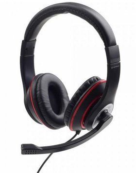 Гарнітура Gembird MHS-03-BKRD Black/Red 12316 фото