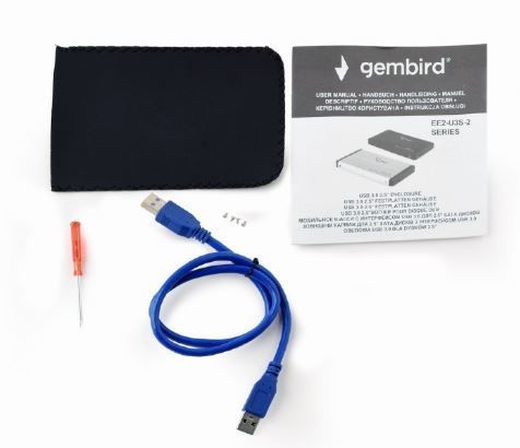Зовнішня кишеня Gembird для HDD 2.5" USB 3.0 (EE2-U3S-2) 52373 фото