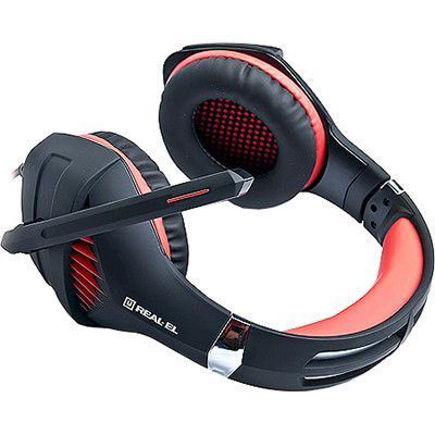 Навушники REAL-EL GDX-7600 Black/Red 12384 фото