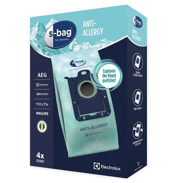 Комплект мішків для пилососа S-BAG Electrolux E206S 44438 фото