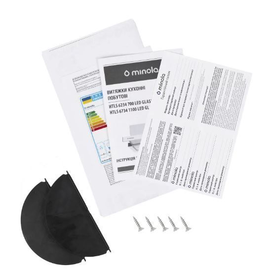 Витяжка телескопічна Minola HTLS 6734 BL 1100 LED GLASS УТ000003037 фото