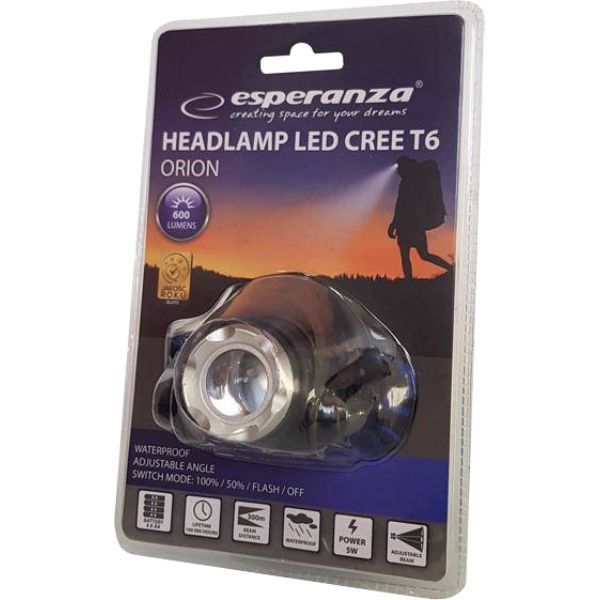 Ліхтар налобний Esperanza Head Lamp LED T6 Cree Orion (EOT005) 140003 фото