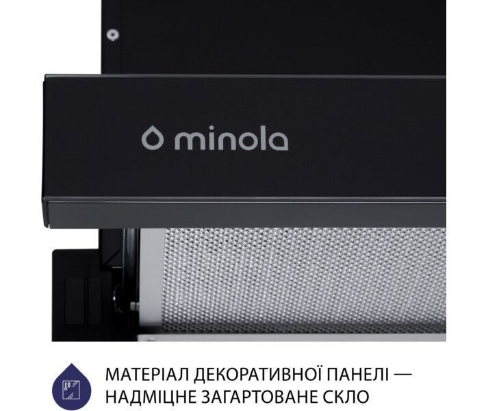 Витяжка телескопічна Minola HTLS 6734 BL 1100 LED GLASS УТ000003037 фото