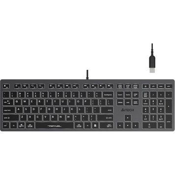 Клавіатура дротова A4Tech Fstyler FX60H USB Grey White backlit (USB HUB) 128746 фото