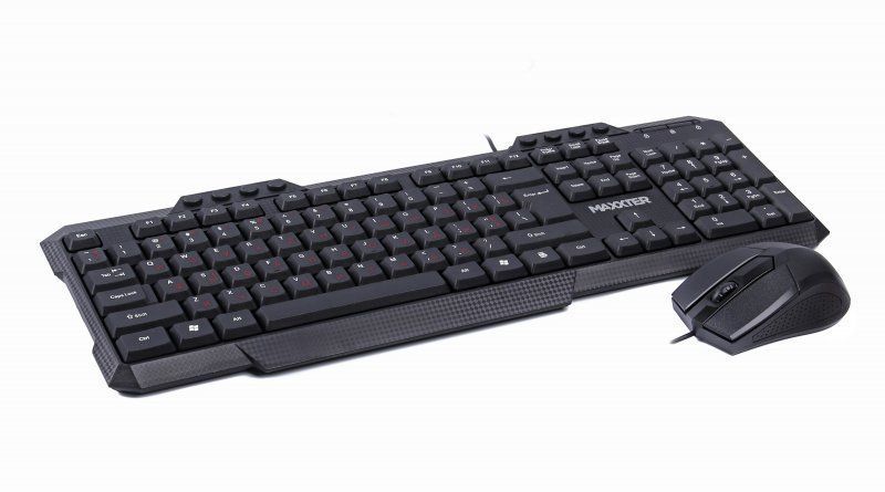 Комплект (Клавіатура + мишка) Maxxter KMS-CM-02-UA USB Black 112571 фото