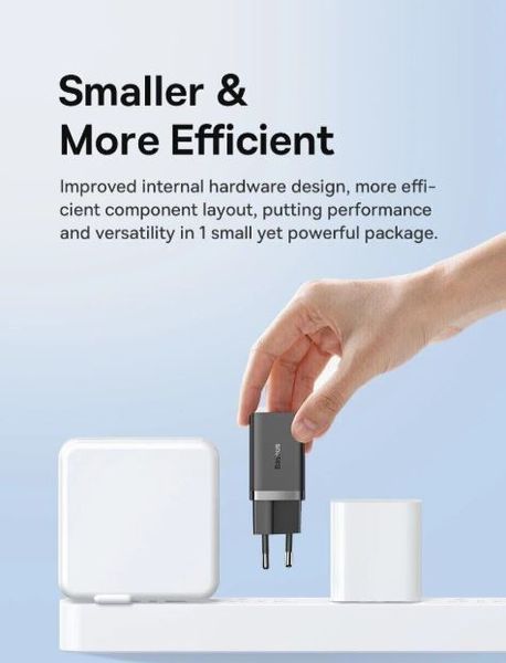 Зарядний пристрій Baseus GaN5 Pro Fast Charger 40W 2 x Type-C Black (CCGP180101) 55543 фото Зарядний пристрій Baseus GaN5 Pro Fast Charger 40W 2 x Type-C Black (CCGP180101) 55543 фото