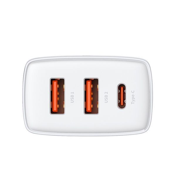 Зарядний пристрій Baseus Compact Quick Charger 2U+C 30W White (CCXJ-E02) 45435 фото