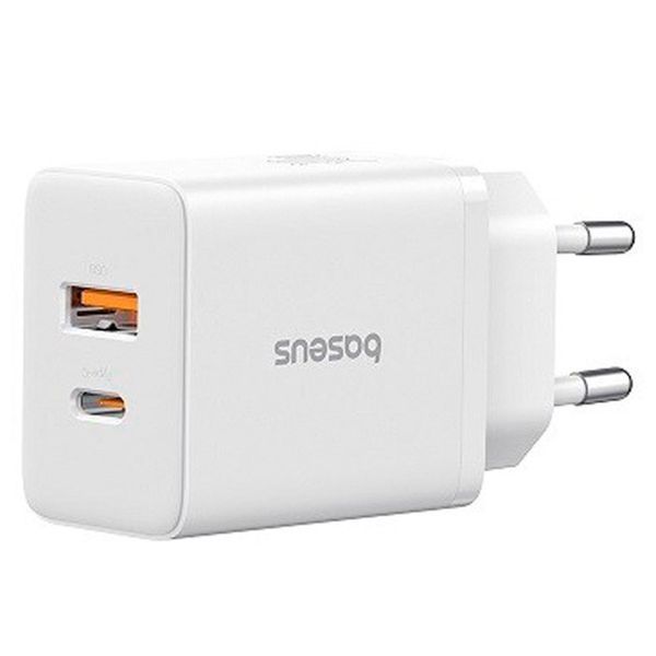 Мережевий зарядний пристрій Baseus Cube Fast Charger C+U 30W White (P10111404213-00) 57063 фото