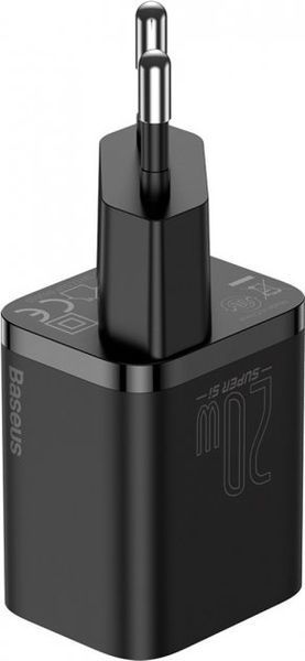 Зарядний пристрій Baseus Super Silicone PD Charger 20W (1Type-C) Black (CCSUP-B01) 45440 фото