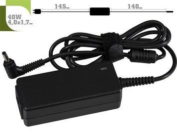 Блок живлення 1stCharger для ноутбука HP 40W(19.5V/2.05A) 4.0x1.7 + кабель живлення 17013 фото