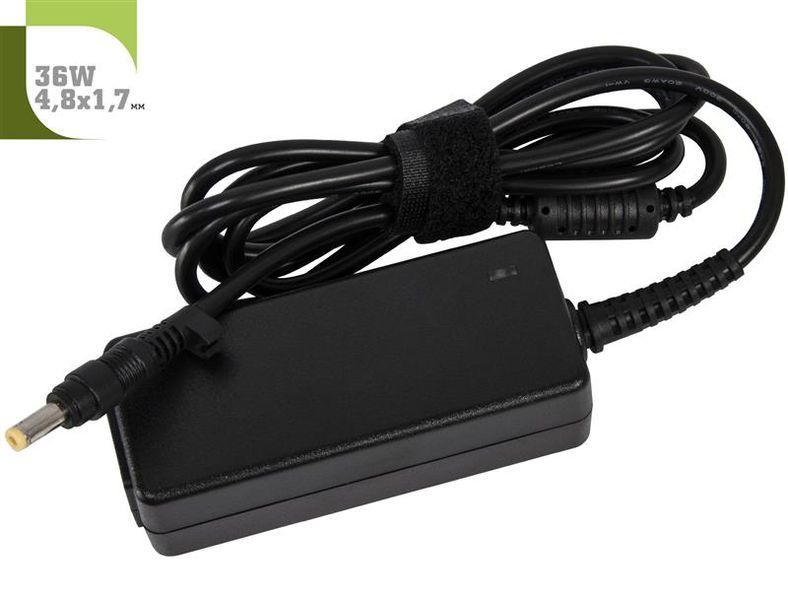 Блок живлення 1StCharger для ноутбука Asus 36W 12V 3A 4.8x1.7 + кабель живлення Retail BOX 8898 фото