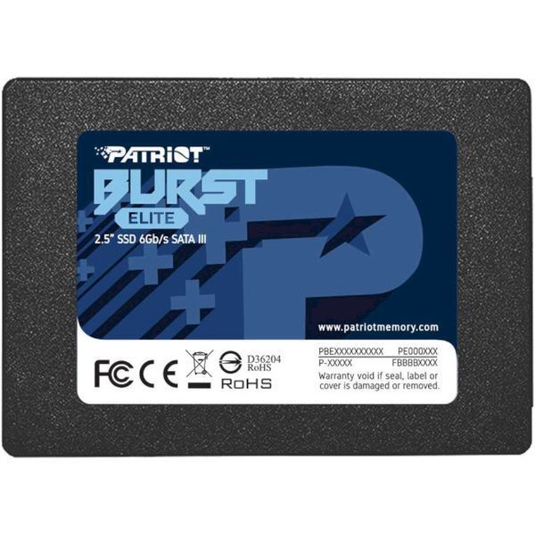 SSD диск Patriot Burst Elite 480GB 2.5" SATAIII TLC (PBE480GS25SSDR) 29113 фото