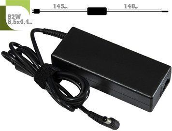 Блок живлення 1StCharger для ноутбука SONY 92W(19.5V/4.7A) 6.5x4.4 + кабель живлення Retail BOX 17015 фото