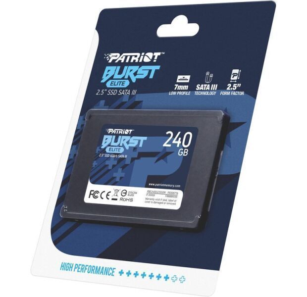 SSD диск Patriot Burst Elite 240GB 2.5" SATAIII TLC (PBE240GS25SSDR) 28329 фото