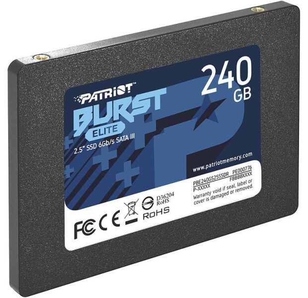 SSD диск Patriot Burst Elite 240GB 2.5" SATAIII TLC (PBE240GS25SSDR) 28329 фото