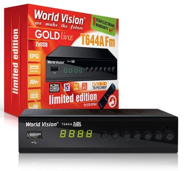 Цифровий ефірний ресивер World Vision T644A FM 35511 фото