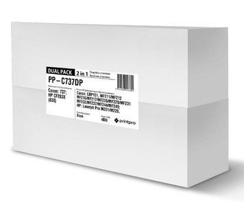 Картридж Printpro Canon (737) MF211/MF212w/MF216n Dual Pack (PP-C737DP) 56292 фото