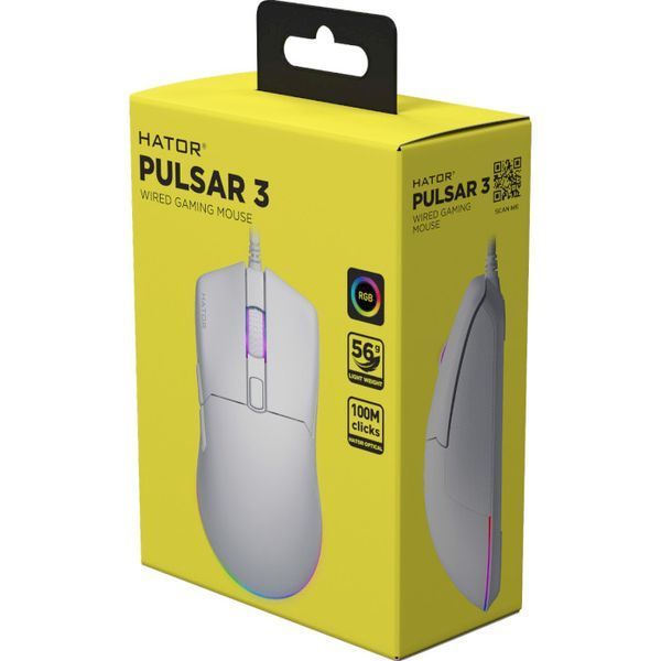 Миша ігрова Hator Pulsar 3 White (HTM611) 163440 фото