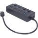 USB-хаб Gembird 4 Port (1xUSB3.1 + 3xUSB2.0) з вимикачами (UHB-U3P1U2P3P-01) 132062 фото 5