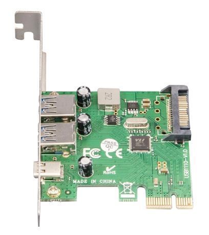Адаптер Frime NEC720202 (ECF-PCIEtoUSB007.LP) PCI-E-2xUSB3.0+USB3.0 Type-C 116816 фото