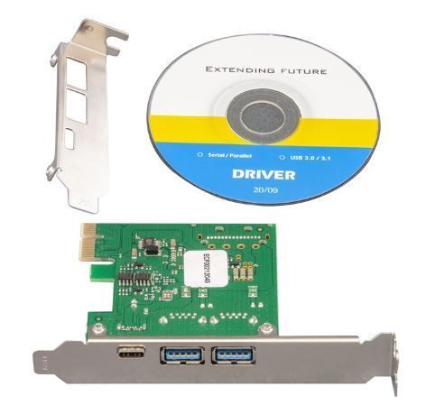 Адаптер Frime NEC720202 (ECF-PCIEtoUSB007.LP) PCI-E-2xUSB3.0+USB3.0 Type-C 116816 фото