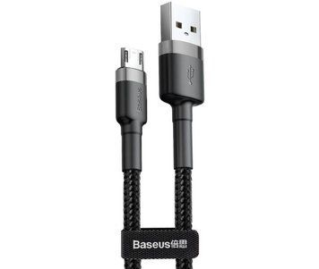 Кабель Baseus Cafule Cable USB for Micro 1.5A 2.0 м Grey/Black (CAMKLF-CG1) 43723 фото